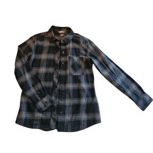 Outdoor Research 100% Cotton Black/White Plaid Flannel Small